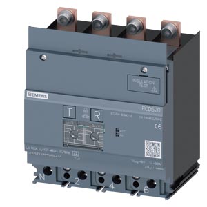 Áram-védőkioldó 3VA11-hez 4P A 0,03…5A 127…480VAC 0…3s  SENTRON RCD520 SIEMENS