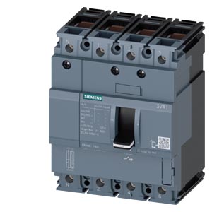 Kompakt megszakító berendezés/kábelvédő 4P fix 100A 100A-hő 36kA 1000A-zárlati SENTRON SIEMENS