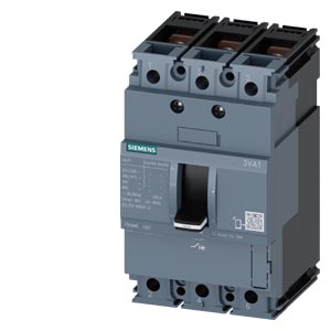 Kompakt megszakító berendezés/kábelvédő 3P fix 160A 160A-hő 36kA 1600A-zárlati SENTRON SIEMENS