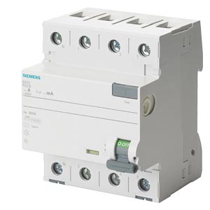 Áram-védőkapcsoló (Fi-relé) analóg 3P+N 80A 30mA A-típus 10kA SENTRON SIEMENS