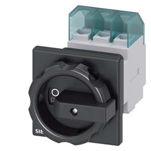 Szakaszoló főkapcsoló 32A 3P 9.5kW/400VAC-3 előlapi központos fix fekete zárható SENTRON SIEMENS