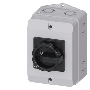 Szakaszoló főkapcsoló 16A 3P 5.5kW/400VAC-3 előlapi központos tokozott fekete SENTRON SIEMENS