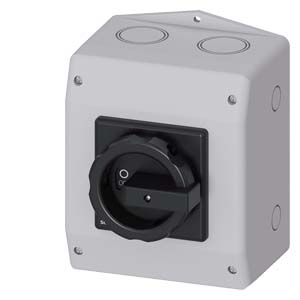 Szakaszoló főkapcsoló 25A 6P 7.5kW/400VAC-3 előlapi központos fix fekete zárható SENTRON SIEMENS