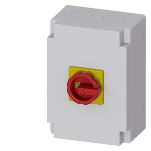 Szakaszoló fő- és vészkapcsoló 125A 3P 37kW/400VAC-3 előlapi központos tokozott SENTRON SIEMENS