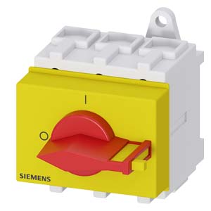 Szakaszoló fő- és vészkapcsoló 63A 3P 18.5kW/400VAC-3 sorolható közéépíthető fix SENTRON SIEMENS