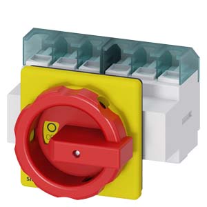 Szakaszoló fő- és vészkapcsoló 63A 6P 18.5kW/400VAC-3 beépíthető fix piros SENTRON SIEMENS