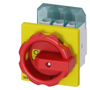 Szakaszoló fő- és vészkapcsoló 25A 3P 7.5kW/400VAC-3 beépíthető fix piros zárható SENTRON SIEMENS