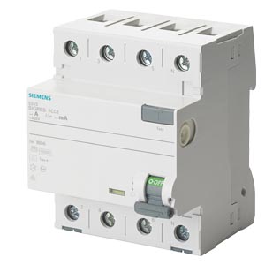 Áram-védőkapcsoló (Fi-relé) analóg 3P+N 25A 30mA A-típus 10kA SENTRON SIEMENS