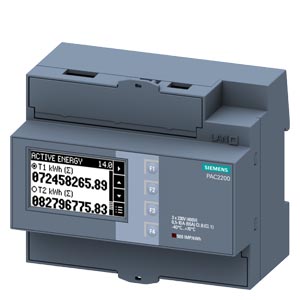Sorolható multifukciós műszer 3F direkt LCD Modbus-RTU 65A 3-276V 3-480V/ 6M SENTRON PAC SIEMENS