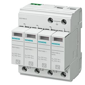 Túlfeszültség-levezető T2 C 350V 20/40kA TN-S/TT 4P  SENTRON SIEMENS