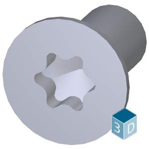 Thread-cutting screw countersunk head - Image 2