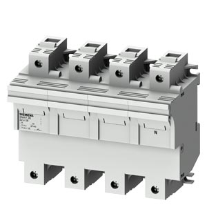 Hengeres-biztosító aljzat sorolható 4P 22x58mm-betét 690V 8M kalapsínre SENTRON SIEMENS