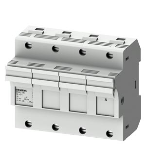 Hengeres-biztosító aljzat sorolható 4P 14x51mm-betét 690V 6M kalapsínre SENTRON SIEMENS