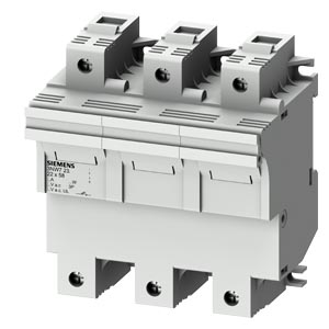 Hengeres-biztosító aljzat sorolható 3P 22x58mm-betét 690V 6M kalapsínre SENTRON SIEMENS