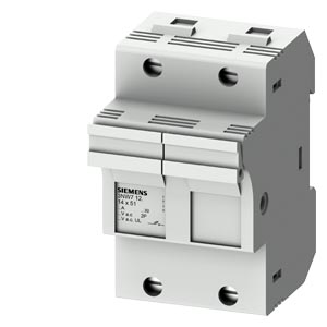 Hengeres-biztosító aljzat sorolható 2P 14x51mm-betét 690V 3M kalapsínre SENTRON SIEMENS