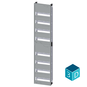 ALPHA 400 DIN quick assembly kit for modular installation devices tier spacing 125 mm 2 units N/PE-plug-in terminal H=1200 - Image 3
