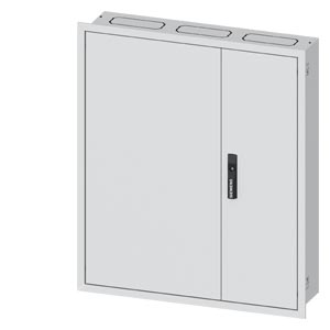 Üres elosztószekrény süllyesztett porszórt acél 2-es ajtó 400A 800mmx 950mmx ALPHA 400 SIEMENS