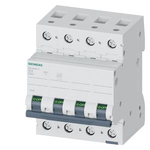 Kismegszakító 3P+N 50A C-jelleg 400V AC 10kA/60898 10kA/60947 SENTRON SIEMENS