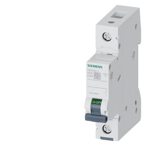 Kismegszakító 1P 20A C-jelleg 400V AC 6kA/60898 6kA/60947 SENTRON SIEMENS