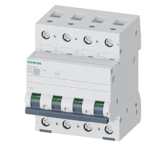 Kismegszakító 4P 40A C-jelleg 400V AC 6kA/60898 6kA/60947 SENTRON SIEMENS
