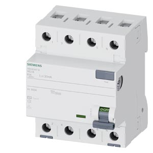 Áram-védőkapcsoló (Fi-relé) analóg 3P+N 80A 30mA AC-típus 10kA SENTRON SIEMENS