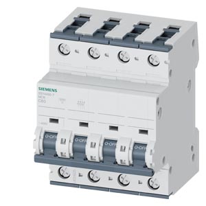 Kismegszakító 4P 80A C-jelleg 400V AC/DC 10kA/60898 10kA/60947 SENTRON SIEMENS