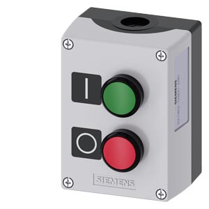 Tokozott nyomógomb O-I piros-zöld 2-poz. 5-500V50Hz 5-500VDC szürke műanyag 1z SIRIUS ACT SIEMENS