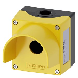 Vezérlőkészülék-tokozat d22 fém 1-poz. beépítődoboz sárga IP67/IP69K SIRIUS ACT SIEMENS