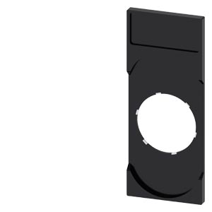 Felirati tábla tartó RSU1-hez d22 üres üres fekete téglalap 29.8mm x 73.6mm x SIRIUS ACT SIEMENS