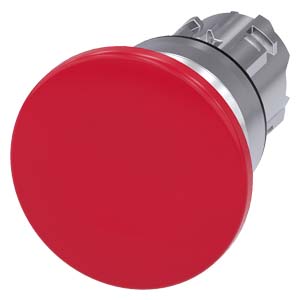 Gomba nyomófej fém d22 40mm-fej piros visszaugró SIRIUS ACT SIEMENS