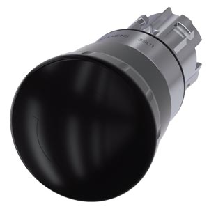 Gomba nyomófej fém d22 40mm-fej fekete reteszelt fordító nyugtázás SIRIUS ACT SIEMENS