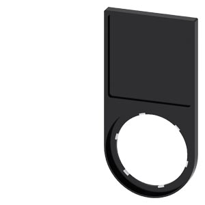 Felirati tábla tartó RSU1-hez d22 üres üres fekete négyzetes 29.8mm x 59.8mm x SIRIUS ACT SIEMENS