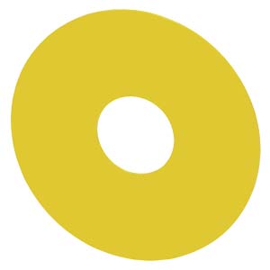 Felirati tábla d22 vészgombhoz üres üres sárga kerek 75mm/ SIRIUS ACT SIEMENS