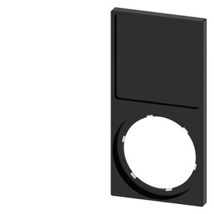 Felirati tábla tartó RSU1-hez d22 üres üres fekete négyzetes 29.8mm x 59.8mm x SIRIUS ACT SIEMENS