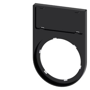 Felirati tábla tartó RSU1-hez d22 üres üres fekete téglalap 29.8mm x 44.8mm x SIRIUS ACT SIEMENS