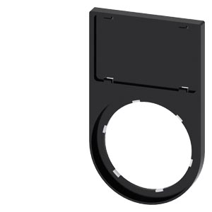 Felirati tábla tartó RSU1-hez d22 üres üres fekete téglalap 29.8mm x 49.8mm x SIRIUS ACT SIEMENS