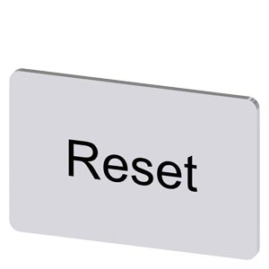 Felirati tábla RSU1-hez Reset RESET üres ezüst téglalap 27mm x 17.5mm x SIRIUS ACT SIEMENS