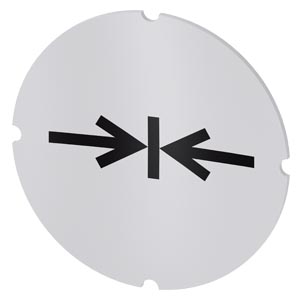 Nyomólapka d22 világító nyomóhoz ->I<- fehér kerek 18.8mm/ SIRIUS ACT SIEMENS