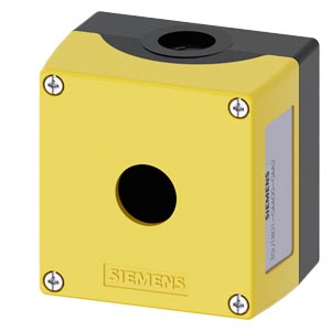 Vezérlőkészülék-tokozat d22 1-poz. beépítődoboz műanyag sárga IP67/IP69K SIRIUS ACT SIEMENS