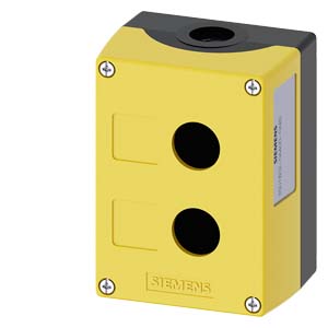 Vezérlőkészülék-tokozat d22 2-poz. beépítődoboz műanyag sárga IP67/IP69K SIRIUS ACT SIEMENS