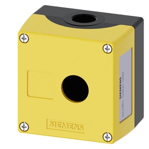 Vezérlőkészülék-tokozat d22 fém 1-poz. beépítődoboz sárga IP67/IP69K SIRIUS ACT SIEMENS