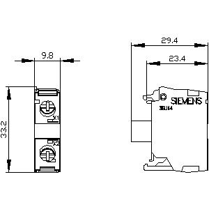 3SU1401-1BH30-1AA0 - Siemens SiePortal Siemens 3SU14011BC301AA0 LEDモジュール、プラスチック、IP40保護等級、イエロー
