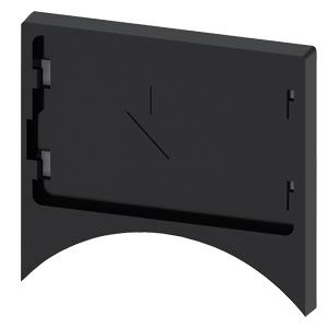 Felirati tábla tartó d30 rápattintós üres üres fekete téglalap 27mm x 17.5mm x SIRIUS ACT SIEMENS