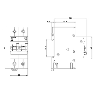 SINOVA Miniature Circuit Breaker 2 Pole