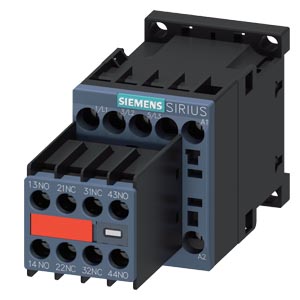 Kontaktor (mágnesk) 4kW/400VAC-3 3Z 230V50Hz 2z 2ny csavaros 22A/AC-1/400V SIRIUS SIEMENS