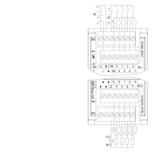DIGITAL I/O SM 1223, 8 DI / 8 DO, 8 DI DC 24V, SINK/SOURCE, 8 DO, RELAY 2A