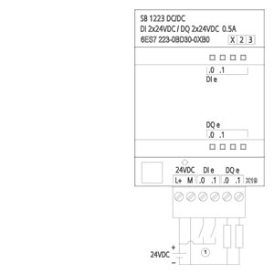 DIGITAL I/O SB 1223, 2 DI / 2 DO, 2 DI 24V DC/2 DO 24V DC