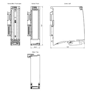 DIGITAL OUTPUT, DQ 16x24VDC/0,5A HF