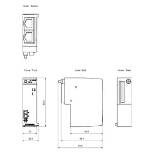 ET 200SP Busadapter BA 2xRJ45