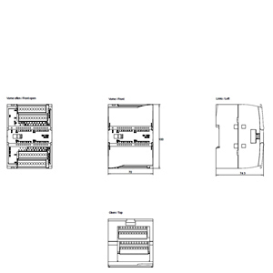 Digital I/O SM 1223 16DI / 16DQ, 16DI DC 24V, 16DQ Transistor 0.5A